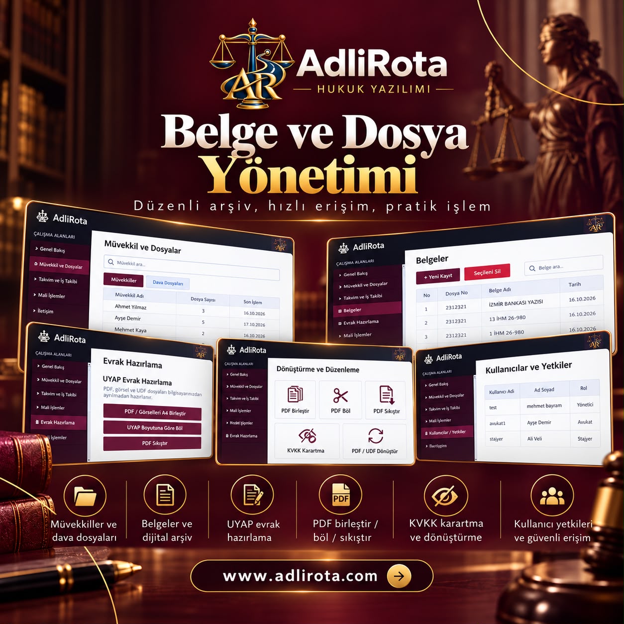 AdliRota Bugün Paneli ile günlük kontrol